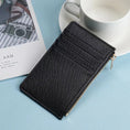 Load image into Gallery viewer, Card Holder With Zipper Black
