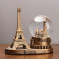 Load image into Gallery viewer, Eiffel Tower Light Crystal Ball Music Box
