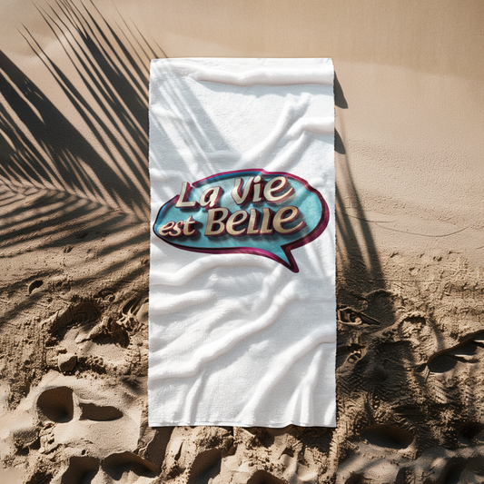 Towel White La Vie Est Belle Bubble