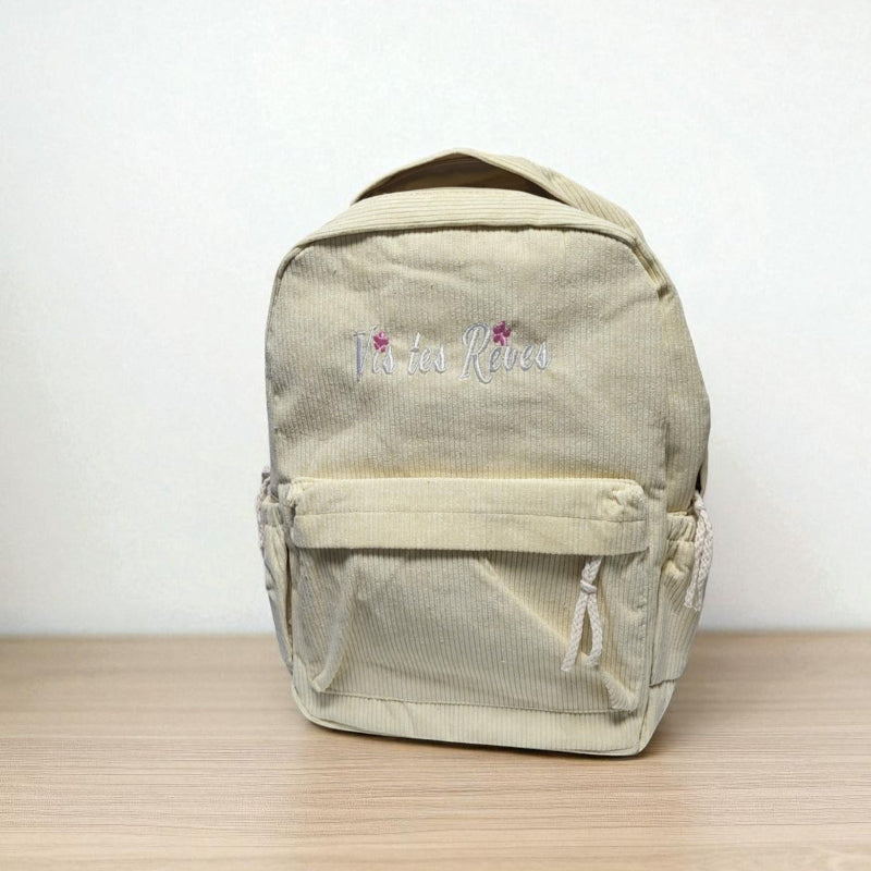 Velvet Backpack Yellow Vis Tes Rêves