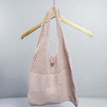 Load image into Gallery viewer, Knitted Wool Tote Bag Pink Vis Tes Rêves
