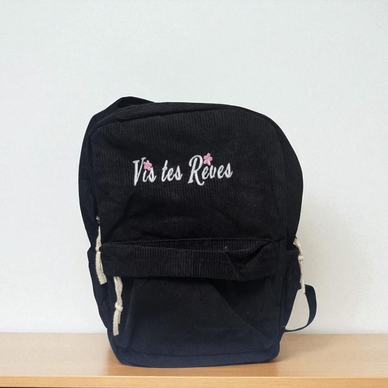 Velvet Backpack Black Vis Tes Rêves