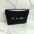 Load image into Gallery viewer, Corduroy Makeup Bag Vis Tes Rêves Black
