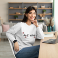 Load image into Gallery viewer, Sweater White Je t'Aime Hearts
