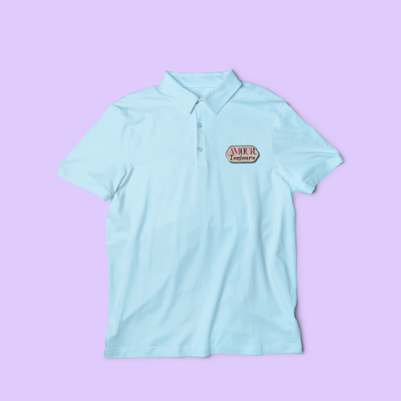Polo Shirt Blue Amour Pour Toujours