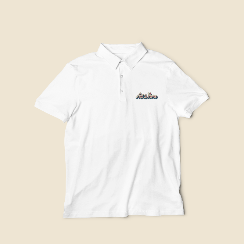 Polo Shirt White Art de Vivre