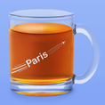 Load image into Gallery viewer, Glass Mug Paris Airplane
