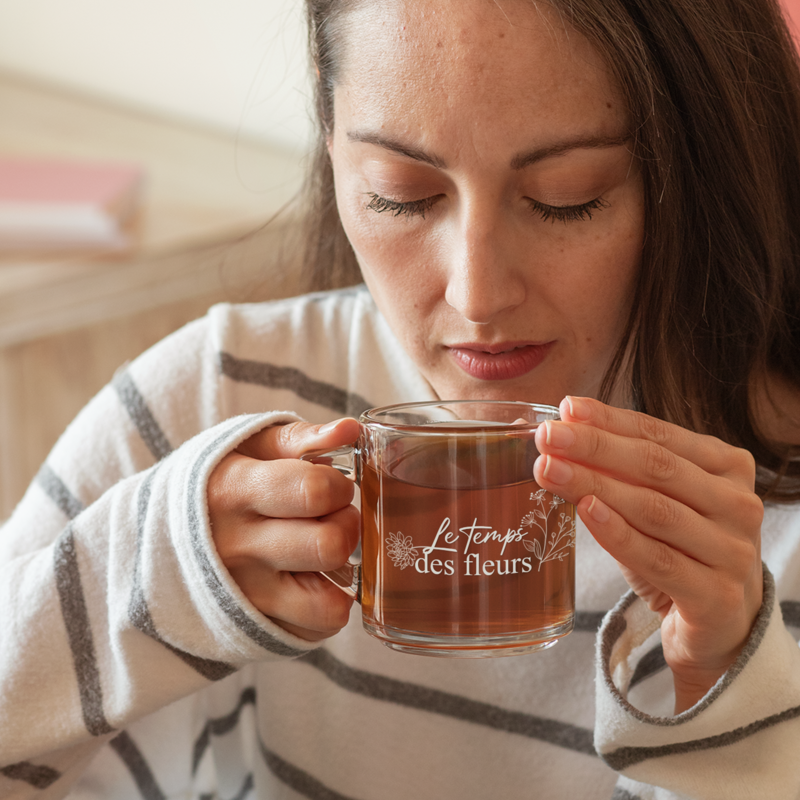 Glass Mug Le Temps Des Fleurs