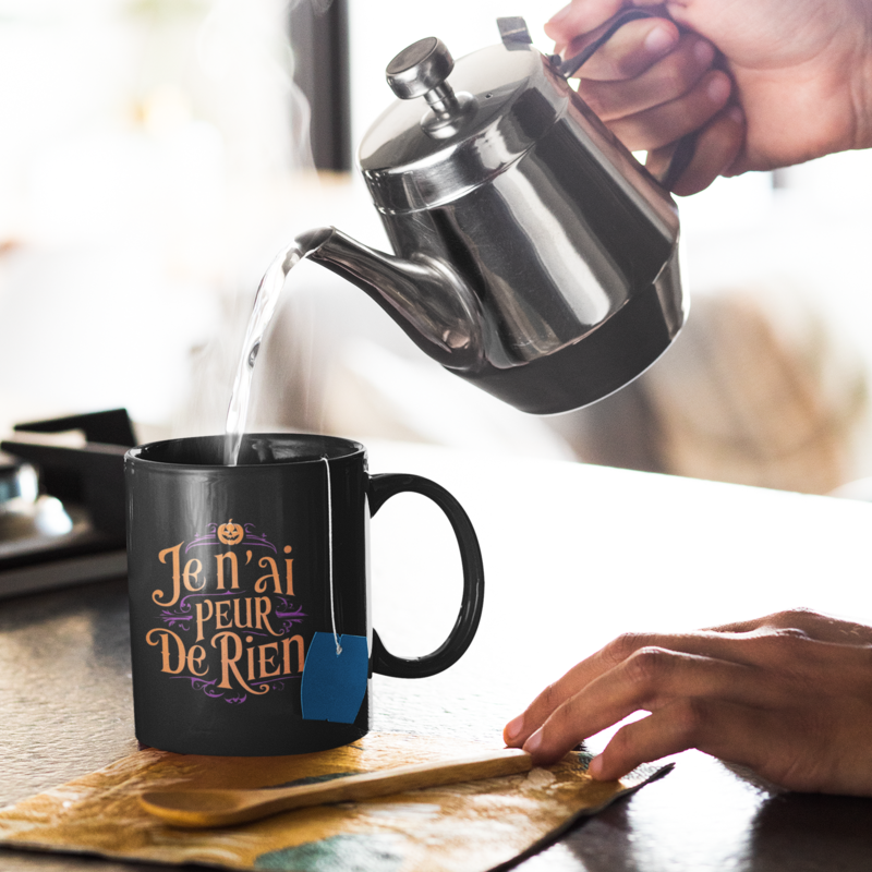 Mug Black Halloween Je n'ai Peur de Rien