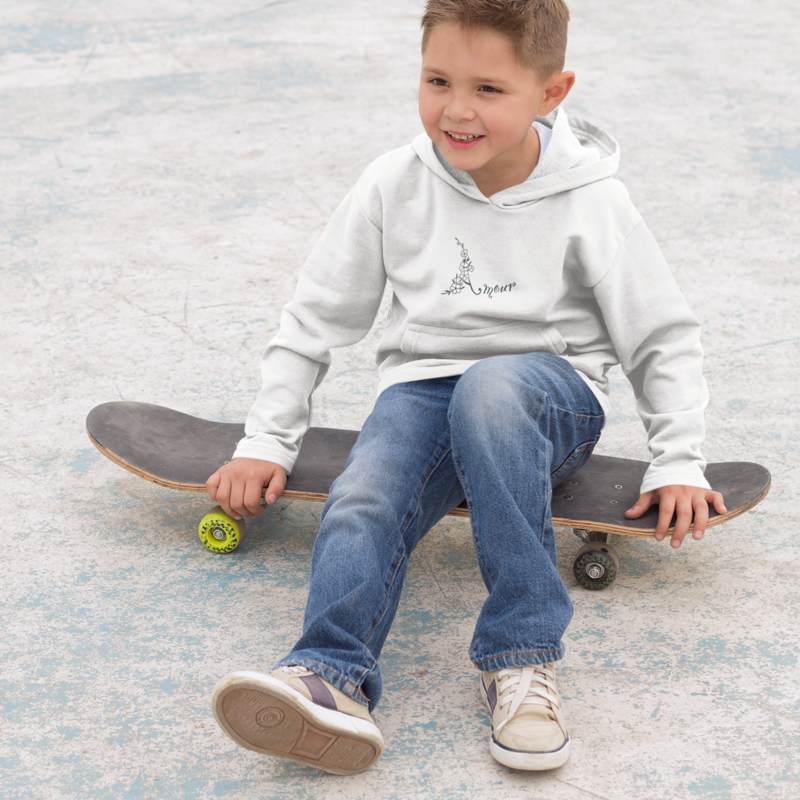 Child Hoodie White Amour
