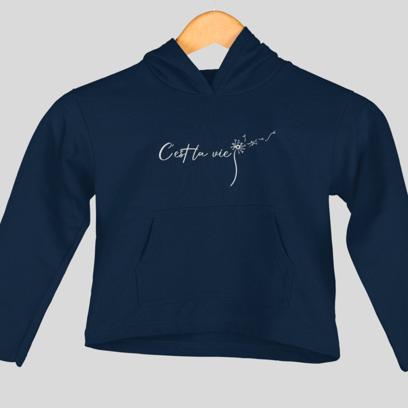 Child Hoodie Navy C'est La vie