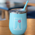 Load image into Gallery viewer, Thermo Blue Wine Mug Stamp Paris
