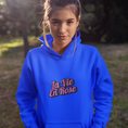 Load image into Gallery viewer, Hoodie Navy La Vie en Rose Graffiti
