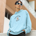 Load image into Gallery viewer, Hoodie Blue Je Veux un Calin Avec Toi Teddy Bear
