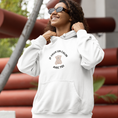 Load image into Gallery viewer, Hoodie White Je Veux un Calin Avec Toi Teddy Bear
