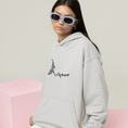 Load image into Gallery viewer, Hoodie Gray Amour With Flowers
