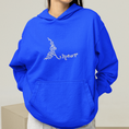 Load image into Gallery viewer, Hoodie Navy Amour With Flowers
