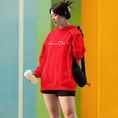 Load image into Gallery viewer, Hoodie Red Tu as Un Coeur en Or
