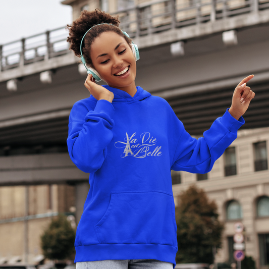 Hoodie Navy La Vie Est Belle
