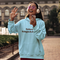 Load image into Gallery viewer, Hoodie Blue Langue de Molière
