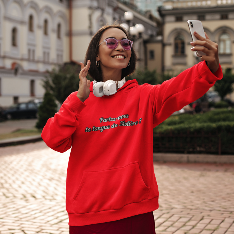 Hoodie Red Langue de Molière