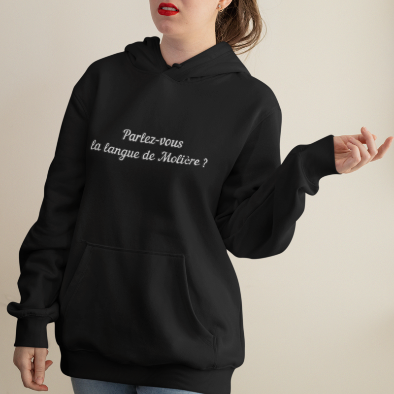 Hoodie Black Langue de Molière