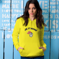 Load image into Gallery viewer, Hoodie Yellow Je t'Aime Penguin 
