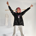 Load image into Gallery viewer, Hoodie Black Tu me Manques Rabbit
