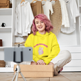 Load image into Gallery viewer, Hoodie Yellow Tu me Manques Rabbit
