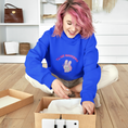 Load image into Gallery viewer, Hoodie Navy Tu me Manques Rabbit
