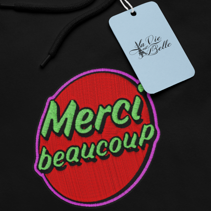 Hoodie Merci Beaucoup Embroidery