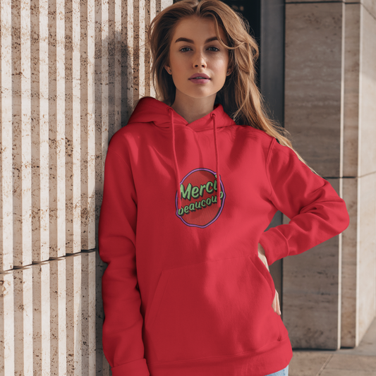 Hoodie Red Merci Beaucoup