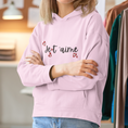 Load image into Gallery viewer, Hoodie Pink Je t'Aime With Hearts
