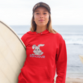 Load image into Gallery viewer, Hoodie Red Bonjour Rabbit
