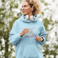 Load image into Gallery viewer, Hoodie Blue Bonjour Rabbit
