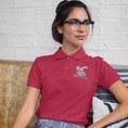 Load image into Gallery viewer, Polo Shirt Red Bonjour Rabbit
