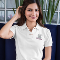Load image into Gallery viewer, Polo Shirt White Bonjour Rabbit

