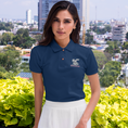 Load image into Gallery viewer, Polo Shirt Navy Bonjour Rabbit
