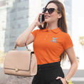 Load image into Gallery viewer, Polo Shirt Orange Bonjour Rabbit
