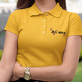 Load image into Gallery viewer, Polo Shirt Yellow Je t'Aime Hearts

