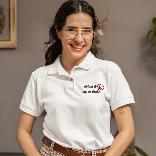 Polo Shirt White Avoir le Coup de Foudre