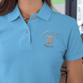 Load image into Gallery viewer, Polo Shirt Blue Je Veux un Calin Avec Toi Teddy Bear
