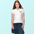 Load image into Gallery viewer, Polo Shirt White Je t'Aime Penguin
