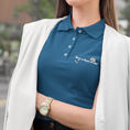 Load image into Gallery viewer, Polo Shirt Navy Donner sa Langue au Chat
