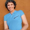 Load image into Gallery viewer, Polo Shirt Blue Paris Airplane
