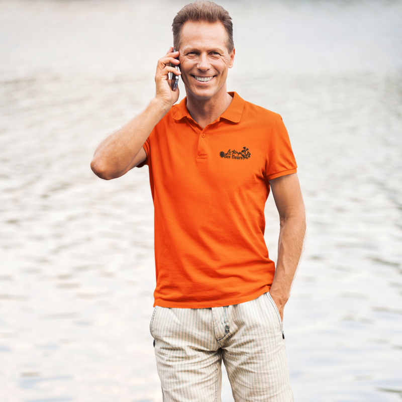 Polo Shirt Orange Le Temps Des Fleurs