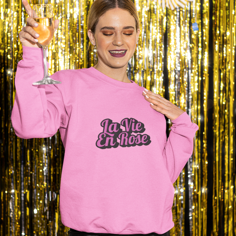 Sweater Pink La Vie en Rose Graffiti