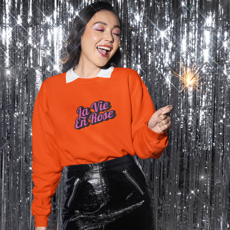 Sweater Red La Vie en Rose Graffiti