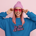 Load image into Gallery viewer, Sweater Navy La Vie en Rose Graffiti

