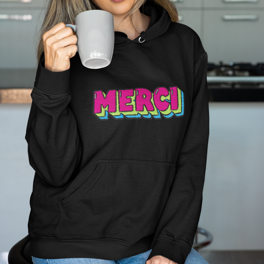 Hoodie Black MERCI